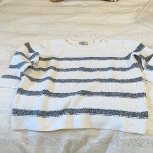 Striped White and blue/grey Sweater